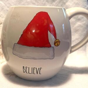 Rae Dunn "BELIEVE" Santa Hat Coffee Mug